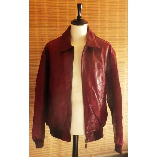 Blouson cuir homme rouge hot sale